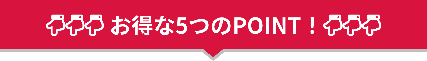 お得な5つのPOINT！
